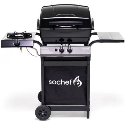 Barbecue a gas Sochef Piu Pepito - Pietra Lavica, Fornello Laterale, 10.3 kW Barbecue a gas Sochef Piu Pepito - Pietra Lavica, Fornello Laterale, 10.3 kW
