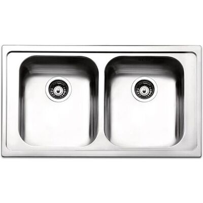 Lavello da cucina in acciaio inox doppio VE862IBC - Lavello Lavello da cucina in acciaio inox doppio VE862IBC - Lavello