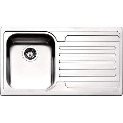 Lavello in Acciaio Inox Apell - Serie Venezia - Gocciolatoio a Sinistra - 86x50cm - Lavello da Cucina Lavello in Acciaio Inox Apell - Serie Venezia - Gocciolatoio a Sinistra - 86x50cm - Lavello da Cucina