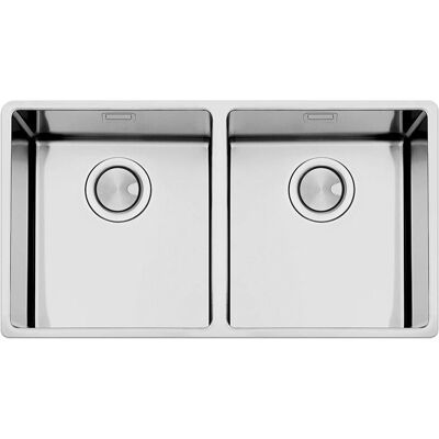 Lavello sottotop in acciaio inox Apell FEM3434UBC - Rettangolare, 2 Vasche Lavello sottotop in acciaio inox Apell FEM3434UBC - Rettangolare, 2 Vasche