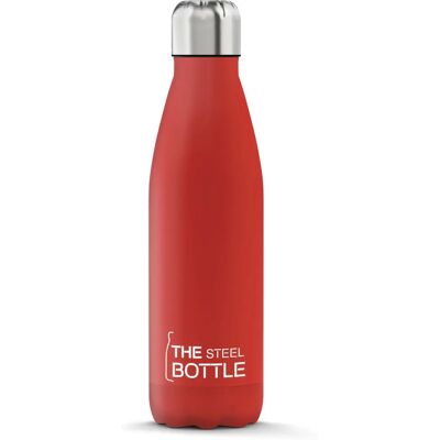 La bouteille en acier classique 500 ml - Rouge - Bouteille de sport - Publicité La bouteille en acier classique 500 ml - Rouge - Bouteille de sport - Publicité