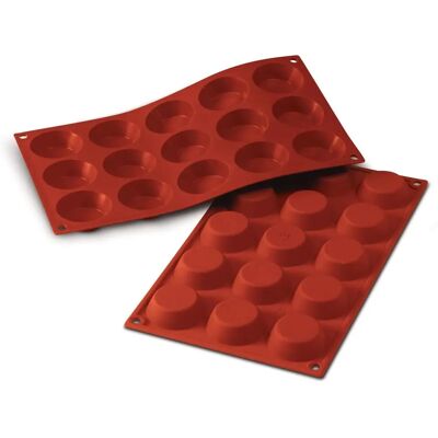 Silikomart Modèle 20.014.00.0060 SF 014 - Moule en silicone - Terre cuite - 15 Tartelletes Silikomart Modèle 20.014.00.0060 SF 014 - Moule en silicone - Terre cuite - 15 Tartelletes