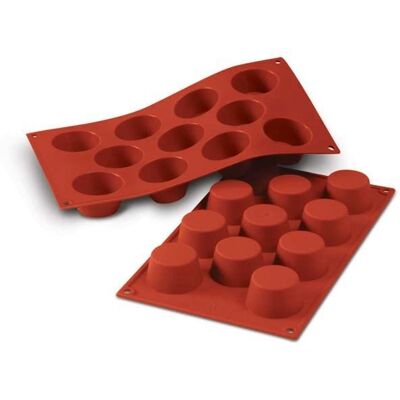 Silikomart SF022 Rote Mini-Muffin-Silikonform - Backzubehör Silikomart SF022 Rote Mini-Muffin-Silikonform - Backzubehör