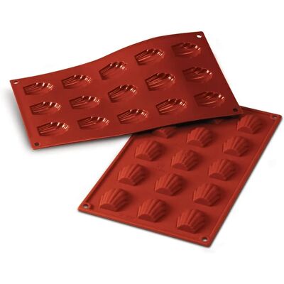 Silikomart SF031 Red Mini Madeleine Baking Mold - Baking Mold Silikomart SF031 Red Mini Madeleine Baking Mold - Baking Mold