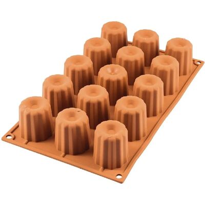 Silikomart - Moule en silicone 15 mini canelés 4,5cm Silikomart - Moule en silicone 15 mini canelés 4,5cm
