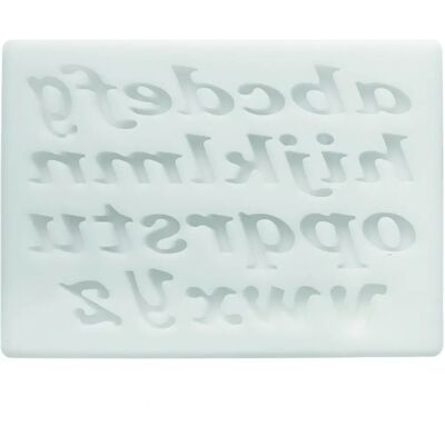 Silikomart 71.429.00.0096 - Molde de Silicon para Alfabeto Cursiva - Decoración de Pasteles Silikomart 71.429.00.0096 - Molde de Silicon para Alfabeto Cursiva - Decoración de Pasteles