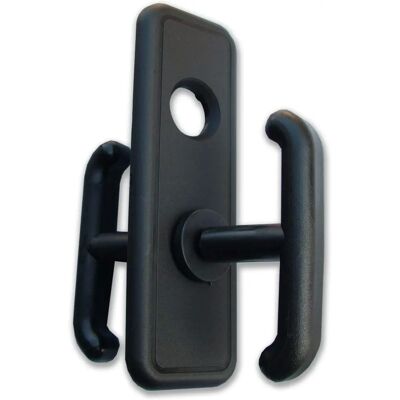 MARCA Uchwyt do Drzwi Uchylno-Otwarzanych - Okrągły Zamek Cylinder - Czarna Plastikowa Rączka MARCA Uchwyt do Drzwi Uchylno-Otwarzanych - Okrągły Zamek Cylinder - Czarna Plastikowa Rączka