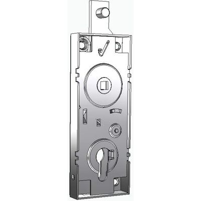 PREFER Model - Zamek do garażu z cylindrem europejskim - Rozstaw 70mm - Uchwyt w pozycji neutralnej PREFER Model - Zamek do garażu z cylindrem europejskim - Rozstaw 70mm - Uchwyt w pozycji neutralnej