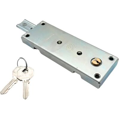 Cerradura de puerta de garaje PREFER - Zincada, 2 llaves, Operación interior/exterior - Tipo de puerta Cerradura de puerta de garaje PREFER - Zincada, 2 llaves, Operación interior/exterior - Tipo de puerta