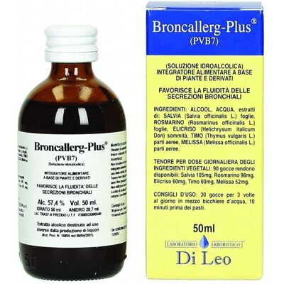Laboratorio Erboristico Di Leo Broncallerg Plus Pvb 7 - Integratore alimentare Laboratorio Erboristico Di Leo Broncallerg Plus Pvb 7 - Integratore alimentare