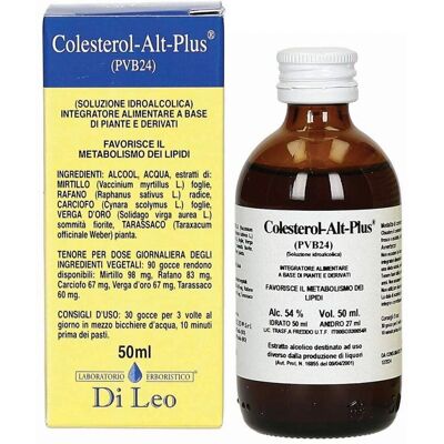 Di Leo Colesterolo-Alt-Plus PVB 24 - Integratore alimentare per il controllo del colesterolo Di Leo Colesterolo-Alt-Plus PVB 24 - Integratore alimentare per il controllo del colesterolo