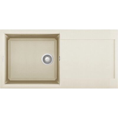 Elleci Bianco Antico Granit Einzelbecken Reversibler Spüle - Küchenspüle Elleci Bianco Antico Granit Einzelbecken Reversibler Spüle - Küchenspüle