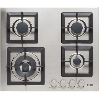 ELLECI Piano Cottura a Gas PIAP601INWS con 4 Fuochi Inox ELLECI Piano Cottura a Gas PIAP601INWS con 4 Fuochi Inox