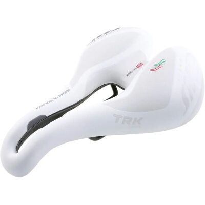 Selle SMP TRK Large Bike Saddle - White - 177mm Wide - Bike Saddle - Ergonomic Design Selle SMP TRK Large Bike Saddle - White - 177mm Wide - Bike Saddle - Ergonomic Design