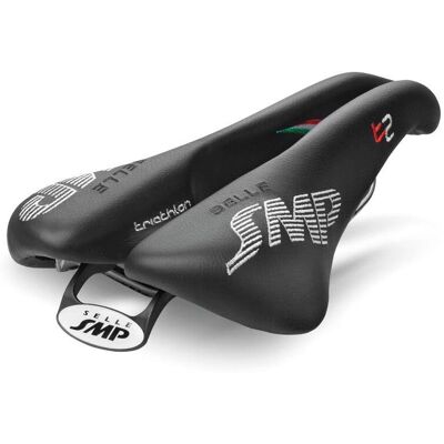 Selle SMP T2 Zwarte Triatlon Fiets Zadel - 260x156mm Selle SMP T2 Zwarte Triatlon Fiets Zadel - 260x156mm