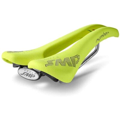 Selle SMP Nymber Selle Vélo Jaune Fluo - Route/VTT/Triathlon - Publicité Selle SMP Nymber Selle Vélo Jaune Fluo - Route/VTT/Triathlon - Publicité