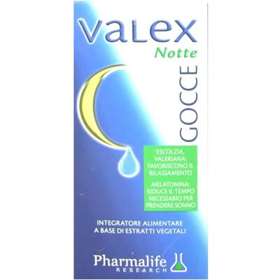 Pharmalife Research Srl Valex Notte Gocce - Integratore Alimentare per il Riposo Notturno Pharmalife Research Srl Valex Notte Gocce - Integratore Alimentare per il Riposo Notturno