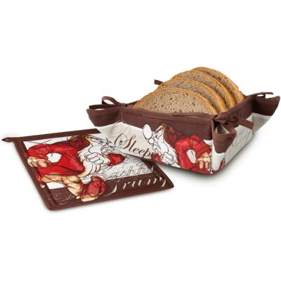 Disney / Sette Nani - Set Brontolo: Cestino Pane & Tappetino Piatti - Utensili da Cucina Disney / Sette Nani - Set Brontolo: Cestino Pane & Tappetino Piatti - Utensili da Cucina