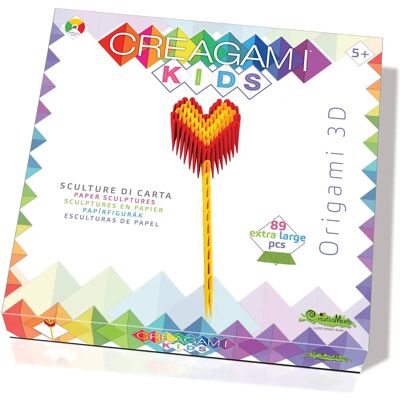 CreativaMente Creagami - Origami 3D Kids Herz - Origami Set CreativaMente Creagami - Origami 3D Kids Herz - Origami Set