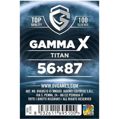 DV Giochi Gamma X Titan 56x87mm - Protège-cartes DV Giochi Gamma X Titan 56x87mm - Protège-cartes