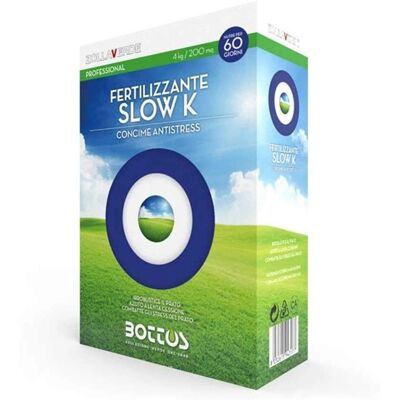 BOTTOS Engrais Slow K 13-5-20 - 4kg - Amélioration du gazon - Publicité BOTTOS Engrais Slow K 13-5-20 - 4kg - Amélioration du gazon - Publicité