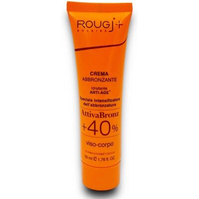 Rougj Attiva-Bronz 40% Crème visage/corps - Protection solaire - Publicité Rougj Attiva-Bronz 40% Crème visage/corps - Protection solaire - Publicité