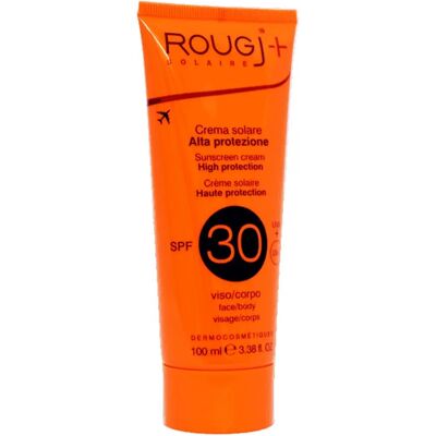 Rougj SPF 30 Crème Solaire Haute Protection - Visage & Corps - Publicité Rougj SPF 30 Crème Solaire Haute Protection - Visage & Corps - Publicité