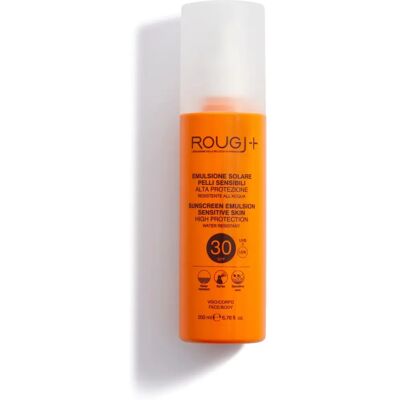 Rougj Emulsione Solare SPF30 per Pelle Sensibile - Protezione Viso e Corpo Rougj Emulsione Solare SPF30 per Pelle Sensibile - Protezione Viso e Corpo