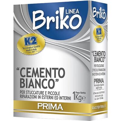 BRIKO K2 Weißzement - Kleine Reparaturen & Verfugung - 1 Kg BRIKO K2 Weißzement - Kleine Reparaturen & Verfugung - 1 Kg