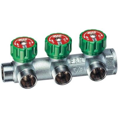 FAR RUBINETTERIE 3850 Distribuidor 3 Vías - Calefacción y Fontanería FAR RUBINETTERIE 3850 Distribuidor 3 Vías - Calefacción y Fontanería