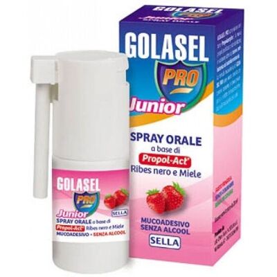Sella Pro Spray Junior 20 ml - Integratore alimentare per bambini con Propol-Act, ribes nero, miele Sella Pro Spray Junior 20 ml - Integratore alimentare per bambini con Propol-Act, ribes nero, miele