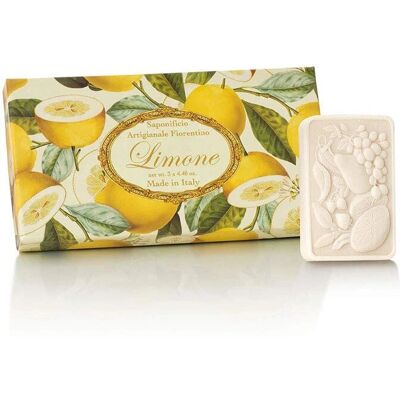 Saponificio Artigianale Fiorentino Ensemble Citron - set de savons solides - Publicité Saponificio Artigianale Fiorentino Ensemble Citron - set de savons solides - Publicité