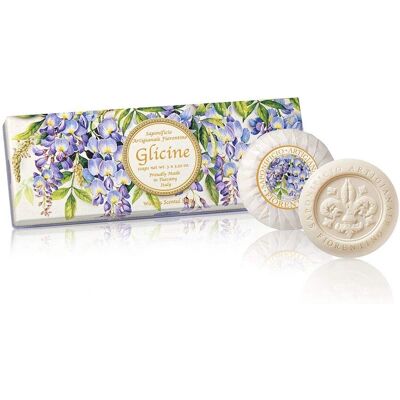 Saponificio Artigianale Fiorentino Wisteria Set - Coffret de savons - Publicité Saponificio Artigianale Fiorentino Wisteria Set - Coffret de savons - Publicité