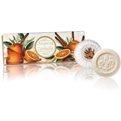 Saponificio Artigianale Fiorentino Orange and Cinnamon Set - Pack de 3 savons - Publicité Saponificio Artigianale Fiorentino Orange and Cinnamon Set - Pack de 3 savons - Publicité