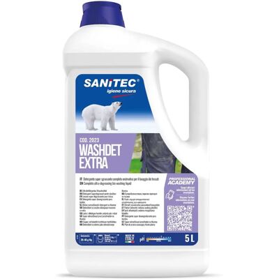 Sanitec - Washdet Extra - 5 L - Detersivo lavatrice Sanitec - Washdet Extra - 5 L - Detersivo lavatrice
