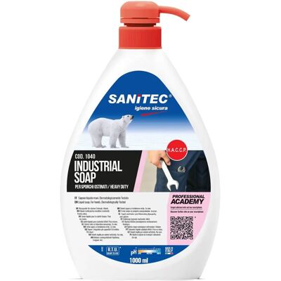 Savon pour les mains Sanitec - 1L - Enlève la graisse - Publicité Savon pour les mains Sanitec - 1L - Enlève la graisse - Publicité