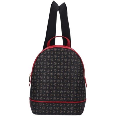 Pollini Zaino Nero con Stampa Heritage - Zaino Pollini Zaino Nero con Stampa Heritage - Zaino