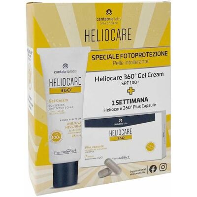 Set Crema Gel e Capsule Heliocare 360+ SPF 100 Set Crema Gel e Capsule Heliocare 360+ SPF 100