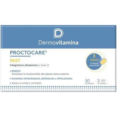 PASQUALI Srl Dermovitamina Proctocare Fast - Supporto emorroidi - 30 Compresse PASQUALI Srl Dermovitamina Proctocare Fast - Supporto emorroidi - 30 Compresse
