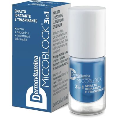 Dermovitamina Mycoblock 3 in 1 Smalto Blu Idratante e Traspirante - Smalto Dermovitamina Mycoblock 3 in 1 Smalto Blu Idratante e Traspirante - Smalto