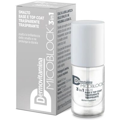 Smalto 3 in 1 Dermovitamina Micoblock - Trasparente Smalto 3 in 1 Dermovitamina Micoblock - Trasparente