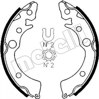 Metelli Brake Shoes OEM Honda 43153-SB2-003, 43153-SB2-601 - Brake Shoes Metelli Brake Shoes OEM Honda 43153-SB2-003, 43153-SB2-601 - Brake Shoes