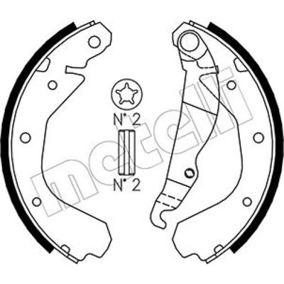 Metelli Model 53-0305 Brake Shoes Set - Brake Shoes Metelli Model 53-0305 Brake Shoes Set - Brake Shoes