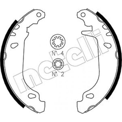 Renault METELLI Brake Shoes Set - Model 53-0345 Renault METELLI Brake Shoes Set - Model 53-0345