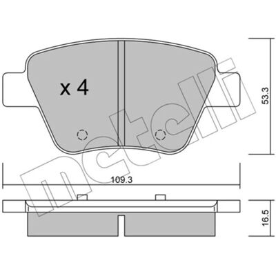Metelli Brake Pads 22-0889-0 - Brake Pads Metelli Brake Pads 22-0889-0 - Brake Pads