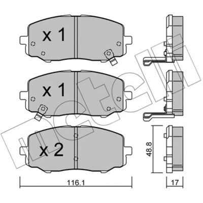Metelli 22-0912-0 Front Brake Pads - Brakes Metelli 22-0912-0 Front Brake Pads - Brakes