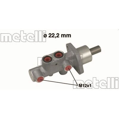 METELLI Peugeot 206 Cilindro Maestro del Freno in Alluminio - Cilindro Maestro del Freno METELLI Peugeot 206 Cilindro Maestro del Freno in Alluminio - Cilindro Maestro del Freno