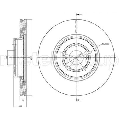 Metelli Brake Disc Set - Ventilated - 295mm - 26mm - 50mm - Brake Disc Set Metelli Brake Disc Set - Ventilated - 295mm - 26mm - 50mm - Brake Disc Set