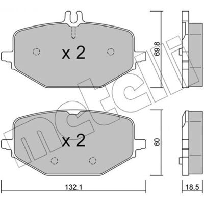 METELLI 22-1274-0 Σετ τακακιών φρένων - Σύστημα φρένων GLE METELLI 22-1274-0 Σετ τακακιών φρένων - Σύστημα φρένων GLE
