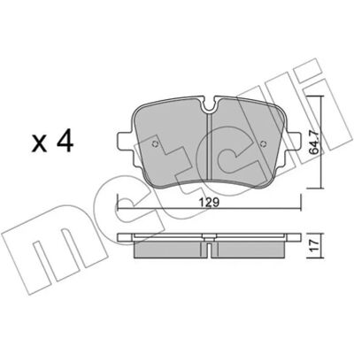 METELLI 22-1130-1 - Σετ δαγκανών φρένων για AUDI Q7 METELLI 22-1130-1 - Σετ δαγκανών φρένων για AUDI Q7